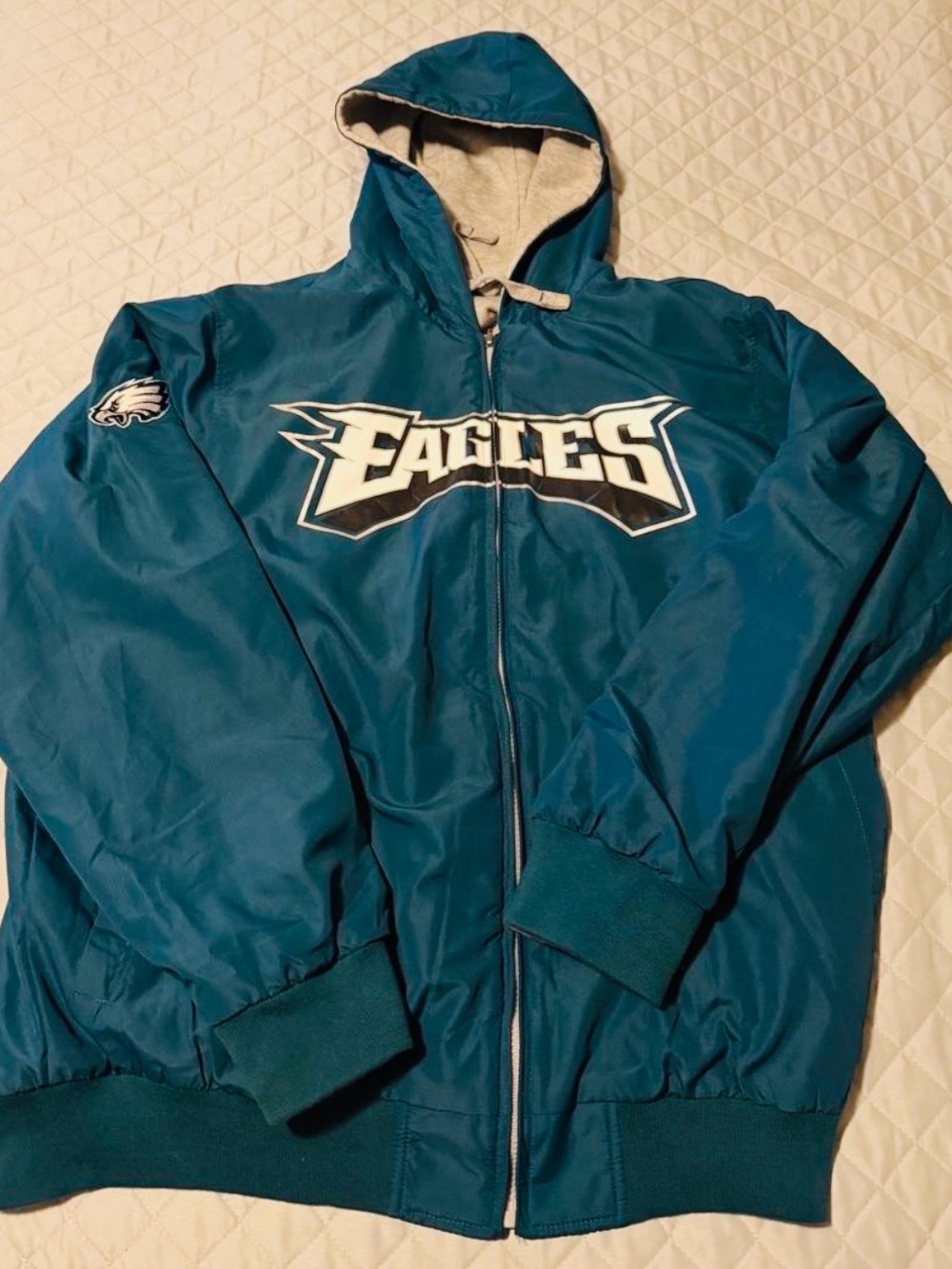 Philadelphia Eagles Teal Hooded Jacket - NFL Team Jacket